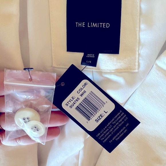 White blazer NWT The Limited Large - Picture 4 of 7